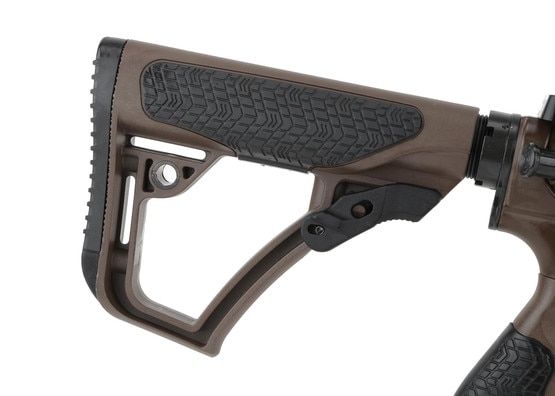 The MK18 AR15 5.56 NATO Short Barrel Rifle by daniel defense comes with a carbine length 6 position stock